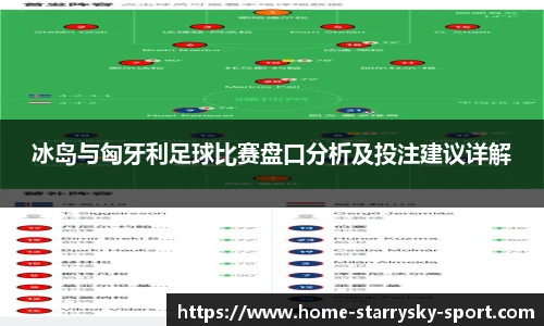 冰岛与匈牙利足球比赛盘口分析及投注建议详解